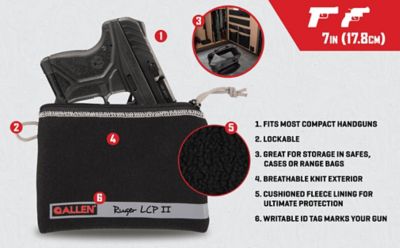 Image showing  5-7 in. Lockable Handgun Storage Pouch with Writeable ID Label, Black