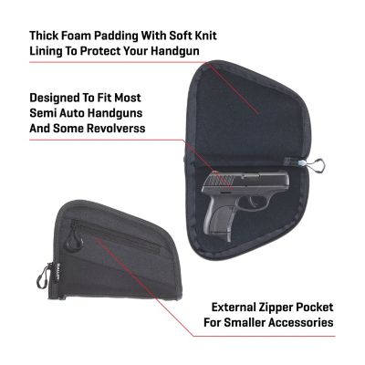 Image showing  7 in. Auto-Fit 2.0 Compact Handgun Case, Black