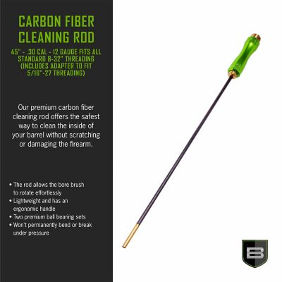 Image showing  45 in. Carbon Fiber Cleaning Rod with Rotating, Ergonomic Aluminum Handle
