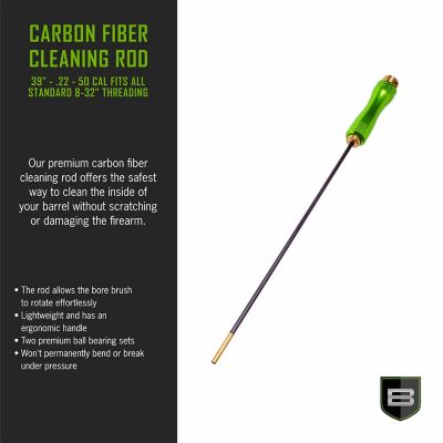 Image showing  39 in. Carbon Fiber Cleaning Rod with Rotating, Ergonomic Aluminum Handle