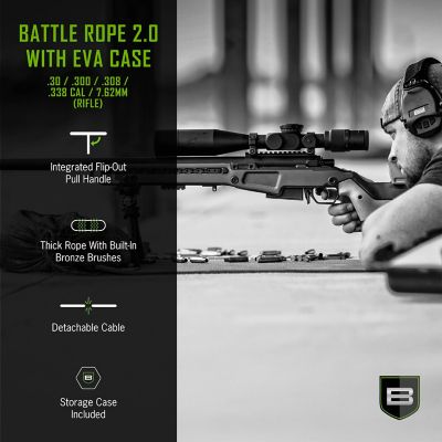 Image showing  Rifle Battle Rope 2.0 with EVA Case, .30, .308 Caliber & 7.62mm, Multi-Color