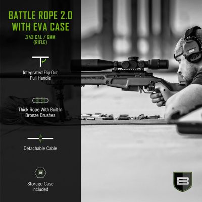 Image showing  Rifle Battle Rope 2.0 with EVA Case, .243 Caliber & 6mm, Multi-Color