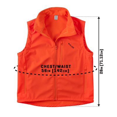 Image showing  Men's New Softshell Blaze Hunting Vest, Large, Blaze Orange