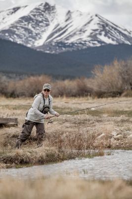 Image showing  Fall River Fly Fishing Chest pk., Fits up to 2 Tackle and Fly Boxes, Gray and Lime