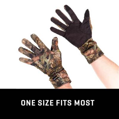 Image showing 5 th Vanish Camo Spandex Gloves with Palm Dots By Allen, Mossy Oak Break-Up Country