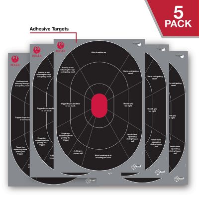 Image showing  Splash Adhesive Paper Shooting Targets, Handgun Trainer, 12 in. W x 18 in. H, 5-Targets per Pack