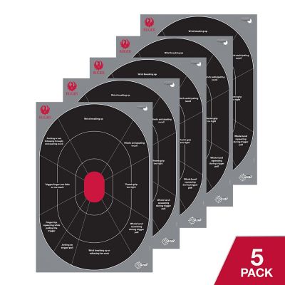 Image showing  Splash Adhesive Paper Shooting Targets, Handgun Trainer, 12 in. W x 18 in. H, 5-Targets per Pack