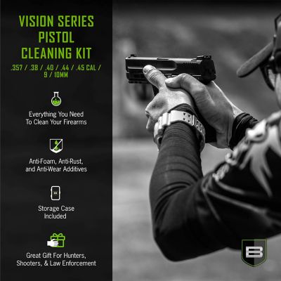 Image showing  New Vision Series Handgun Cleaning Kit, .357, .38, .40, .44, & .45 Caliber, Multi-Color