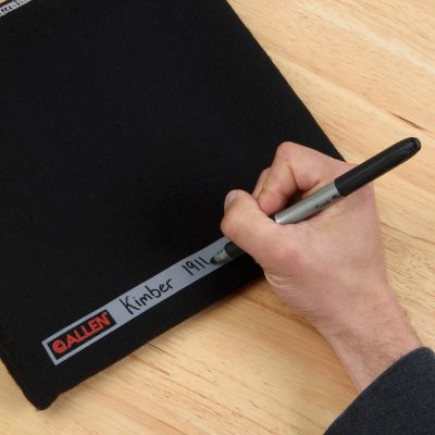 Image showing  Lockable Handgun Storage Pouch with Writeable ID Label, Full-Size 7 in. to 9 in. Handguns, 2 pk., Black