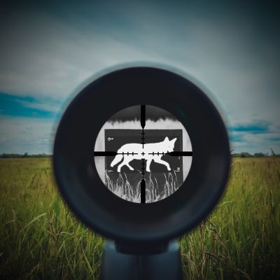 Image showing  New Thermal ID Coyote Paper Target, 24 in. x 12, in. Gray