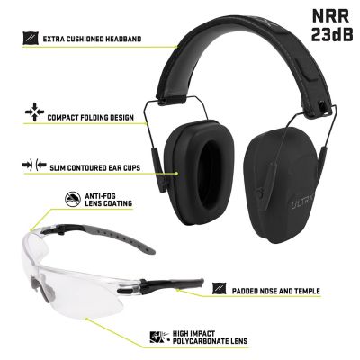 Image showing  Shield Ear & Eye Protection Combo, Midnight Gray