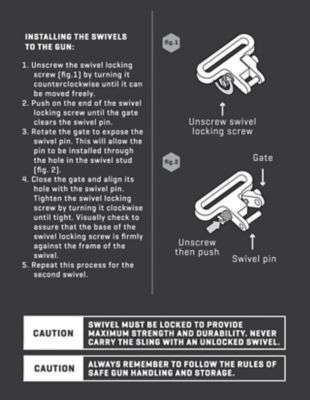 Image showing  Pump & Semi-Auto Shotgun Sling Swivel Set, 2 pk., Black