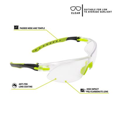 Image showing  Keen Safety Glasses, Youth, Lime Green