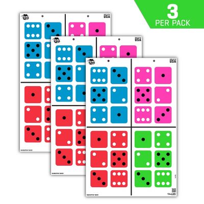 Image showing  New FUN Shootin ft. Dice Paper Shooting Target, 23 in. x 35, in. 3 pk., Multi
