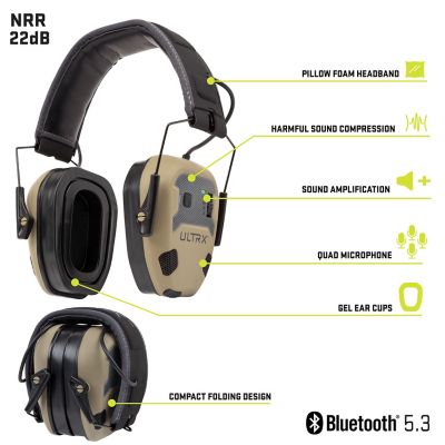 Image showing  Bionic Fuse Bluetooth Electronic Earmuff, FDE
