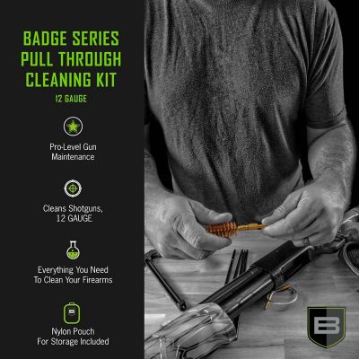 Image showing  New Badge Series Pull-Through Cleaning Kit with Molle Pouch, 12 Gauge