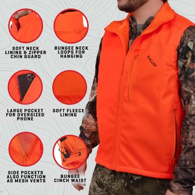 Image showing  Men's New Softshell Blaze Hunting Vest, Extra-Large, Blaze Orange