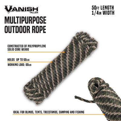 Image showing  Multi-Purpose Outdoor Rope, 50 ft. 1/4 in. Rope, Camo