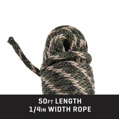 Image showing  Multi-Purpose Outdoor Rope, 50 ft. 1/4 in. Rope, Camo