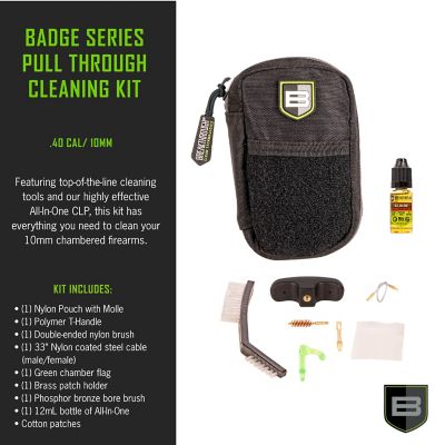 Image showing  New Badge Series Pull-Through Cleaning Kit with Molle Pouch, .40 Caliber