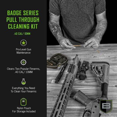 Image showing  New Badge Series Pull-Through Cleaning Kit with Molle Pouch, .40 Caliber