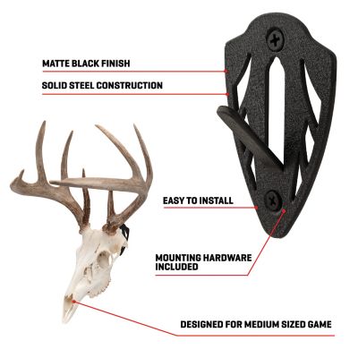 Image showing  New EZ Mount Skull Peg Hook, Black