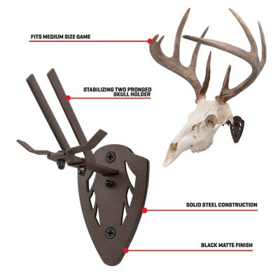 Image showing  New EZ Mount Skull Hanger, Fixed, Brown