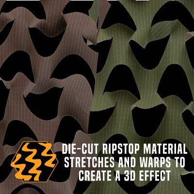 Image showing 5 th Vanish New 3D Die Cut Camo Material, 9.8 ft. x 58 in., Olive and Brown