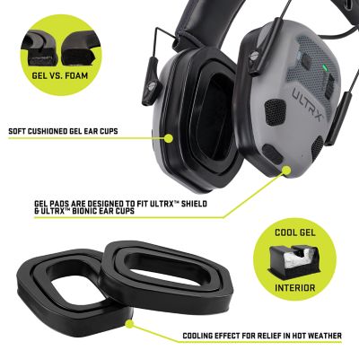 Image showing  Gel Ear Cup Replacement Pads, 1-Pair, Black