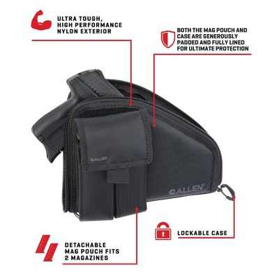 Image showing  Full-Size 8 in. Pistol Case, Gray