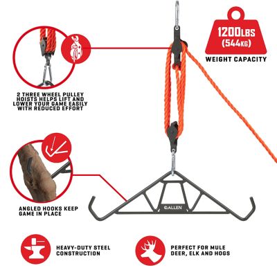 Image showing  1,200 lb. New Heavy-Duty Gambrel & Hoist, Steel