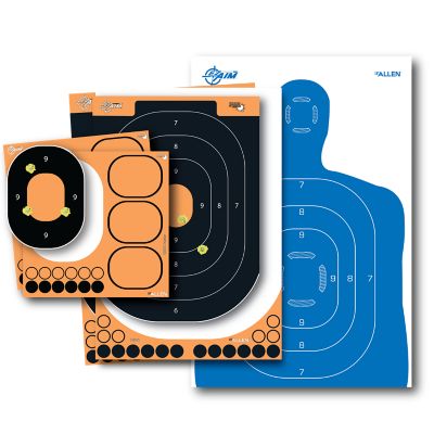 EZ Aim Splash Reactive Paper Shooting Targets, Silhouette Kit, 23 in. W x 35 in. H & 12.5 in. W x 18.25 in. H