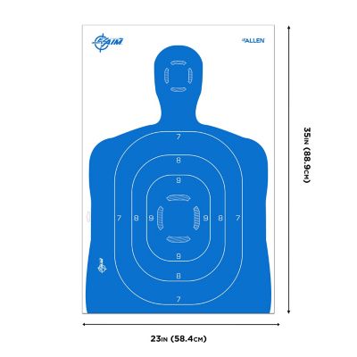 Image showing  Splash Reactive Paper Shooting Targets, Silhouette Kit, 23 in. W x 35 in. H & 12.5 in. W x 18.25 in. H