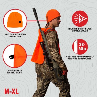 Allen New Stocking Cap & Vest Combo, Men's, Medium to X Large, Blaze ...