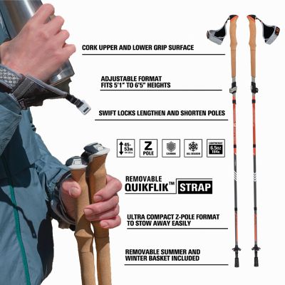 Image showing  Alpha Vertex Carbon Trekking Poles, Canyon Sunset, 22012