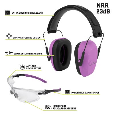 Image showing  Shield Ear & Eye Protection Combo, Plum