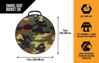 Image showing  Camo Swivel Seat Bucket Lid By Allen