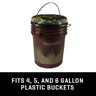 Image showing  Camo Swivel Seat Bucket Lid By Allen