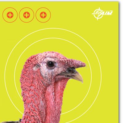 Image showing  Splash Reactive Paper Shooting Targets, Turkey Target, 12 in. W x 18 in. H, 8 pk., Black and Chartreuse
