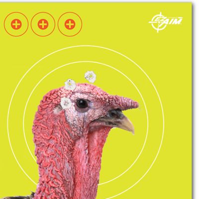 Image showing  Splash Reactive Paper Shooting Targets, Turkey Target, 12 in. W x 18 in. H, 8 pk., Black and Chartreuse