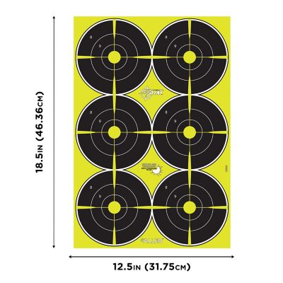 Image showing  Splash Reactive Paper Shooting Targets, Bullseye, 12-Targets per Sheet, 12.5 in. W x 18.25 in. H, 8 pk.