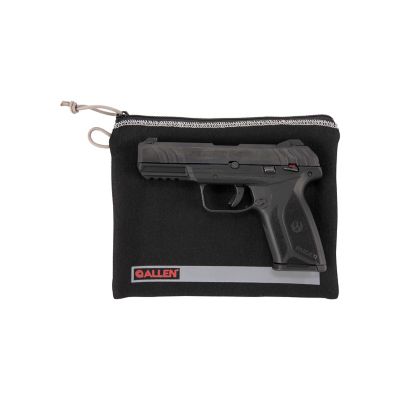 Image showing  Lockable Handgun Storage Pouch with Writeable ID Label, Compact 5 in. to 7 in. Handguns, 2 pk., Black