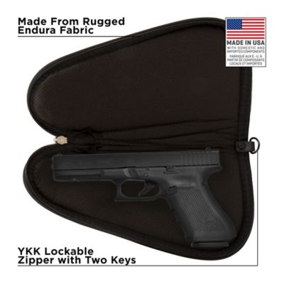 Image showing  11 in. Endura Locking Handgun Case, 2 pk., Black
