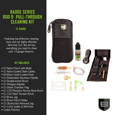 Image showing  New Badge Series Rod & Pull-Through Cleaning Kit with Molle Pouch, 12 Gauge