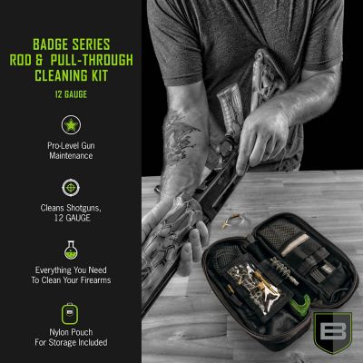 Image showing  New Badge Series Rod & Pull-Through Cleaning Kit with Molle Pouch, 12 Gauge