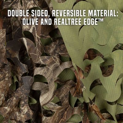 Image showing  New Die Cut Camo Material, 9.8 ft. x 58 in., Olive and Realtree Edge