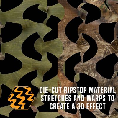 Image showing  New Die Cut Camo Material, 9.8 ft. x 58 in., Olive and Realtree Edge