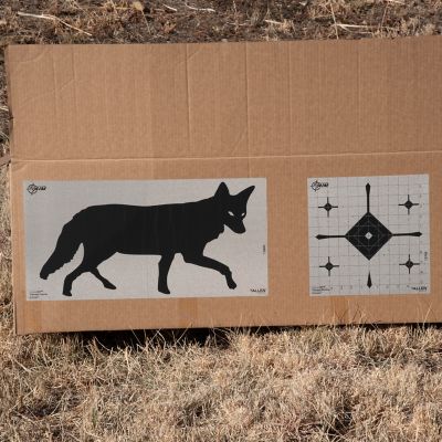 Image showing  New Thermal ID Grid Bullseye Paper Target, 12 in. x 12, in. Gray
