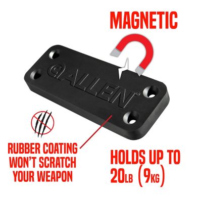 Image showing  Rubber Coated Magnetic Handgun Mount, 35 lb., Black