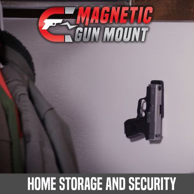 Image showing  Rubber Coated Magnetic Handgun Mount, 35 lb., Black